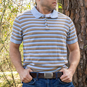 Banana Republic Polo (blue/tan)